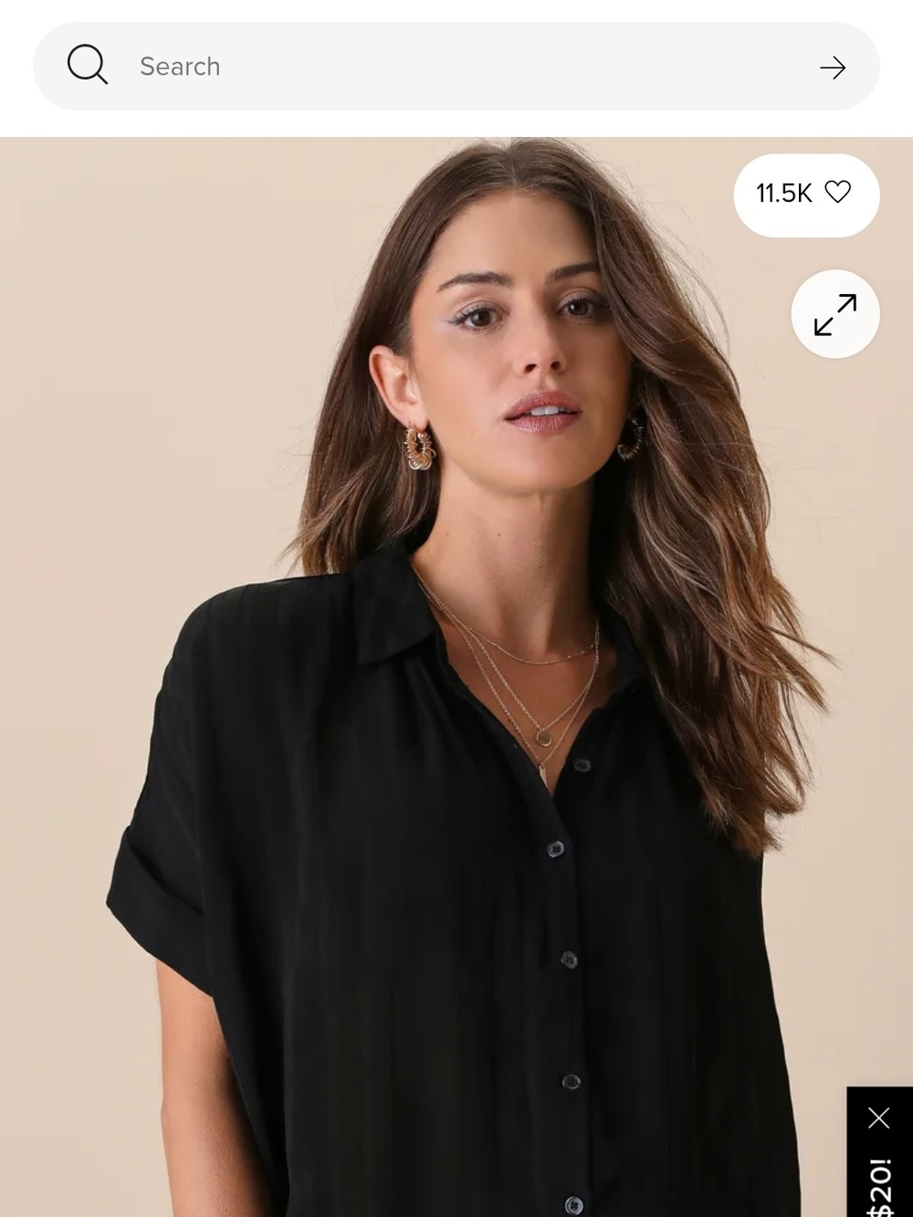 Lulu's Everlee Black Striped Button-Up Top